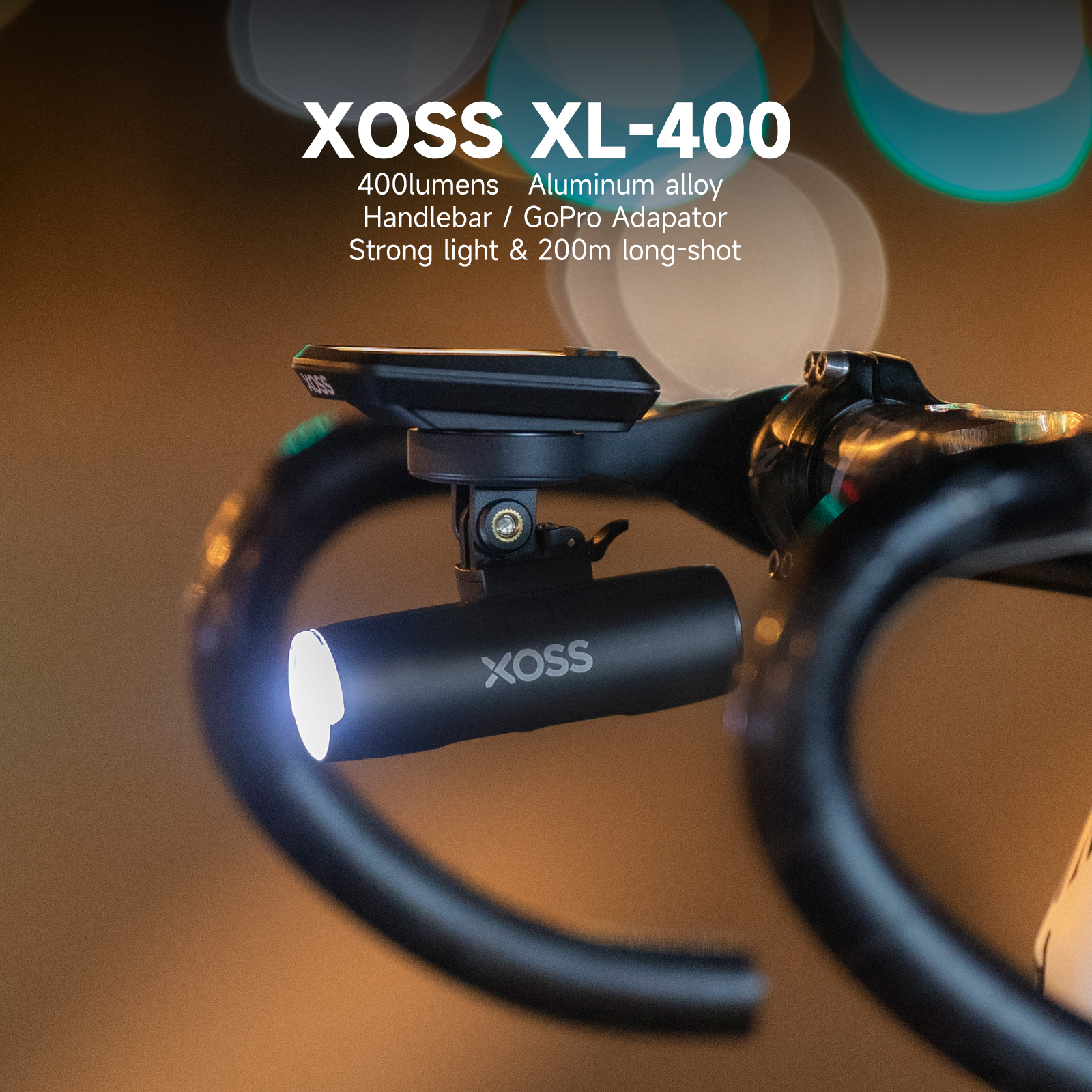 Xoss  xl400/xl800 cykelstrålkastare 400/800 lumen usb-laddningsbar landsväg mtb framlampa cykellampa aluminium ultralätt ficklampa