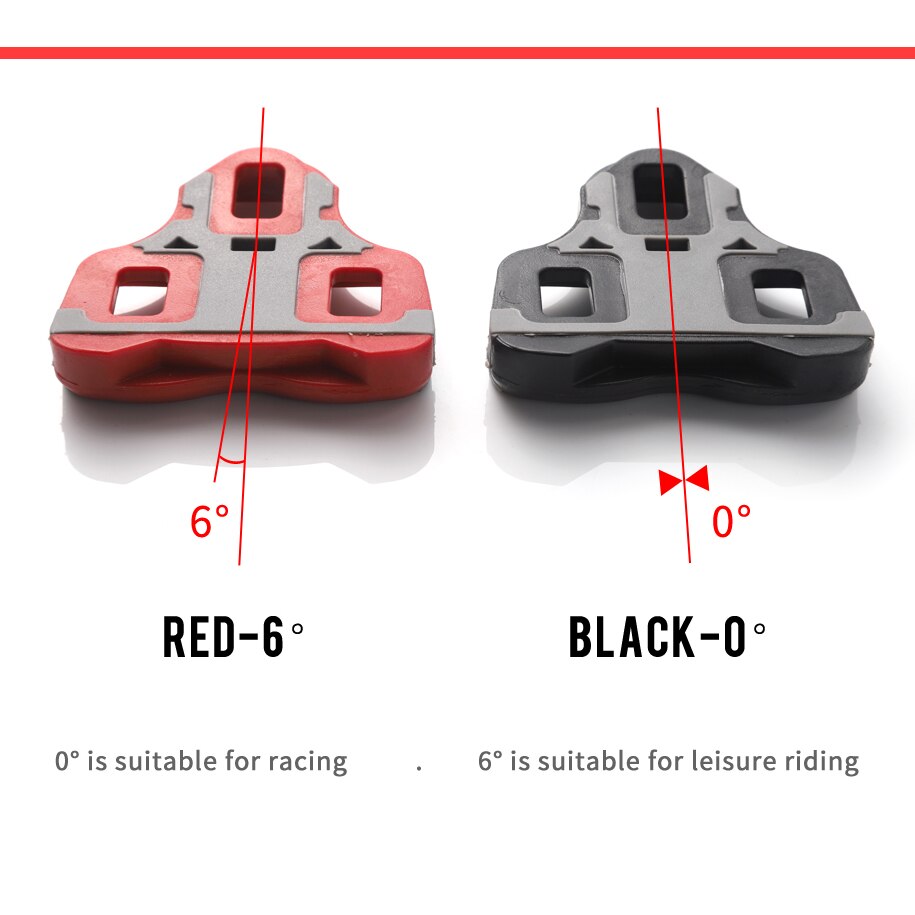 Wellgo Bicycle Pedals Cleats Accessories RC7 Black/Red road bike shoes Cleats Locking Plate / Splint compatible with LOOK KEO