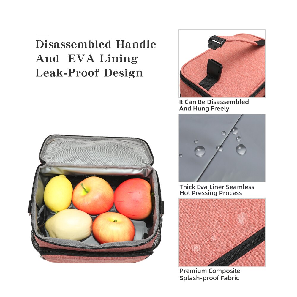 Denuoniss Vrouwen/Mannen Geïsoleerde Koeltas Draagbare Picknick Ijs Voedsel Thermo Bag Sac Isotherme Auto Thermische Koelkast Tassen