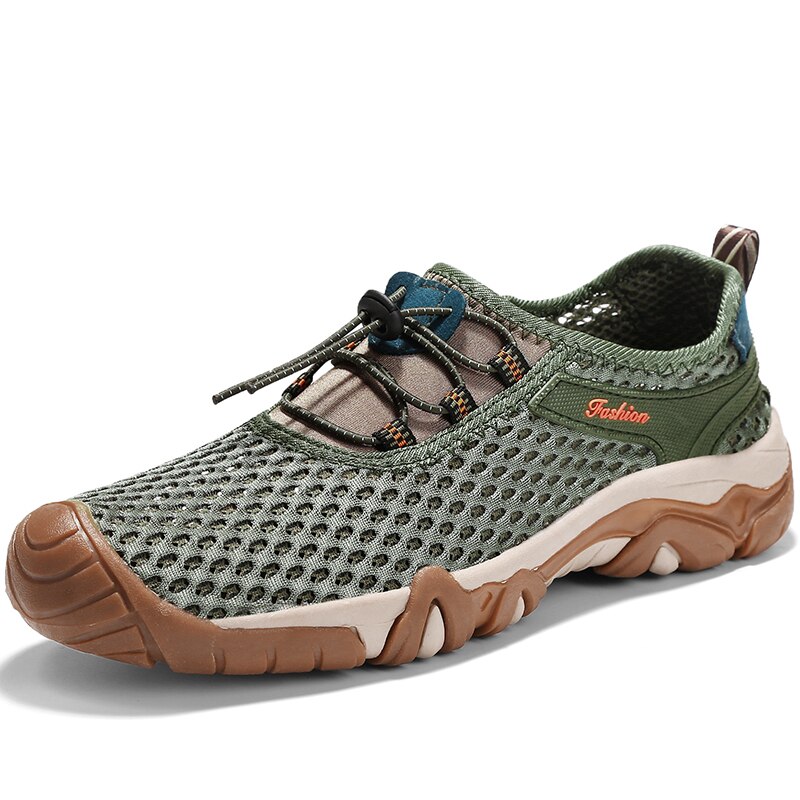 Letnie buty do wody odkryte buty sportowe na co dzień Mesh oddychające buty na plażę Upstream dla mężczyzn buty do wody elastyczna opaska solidna tenisówka