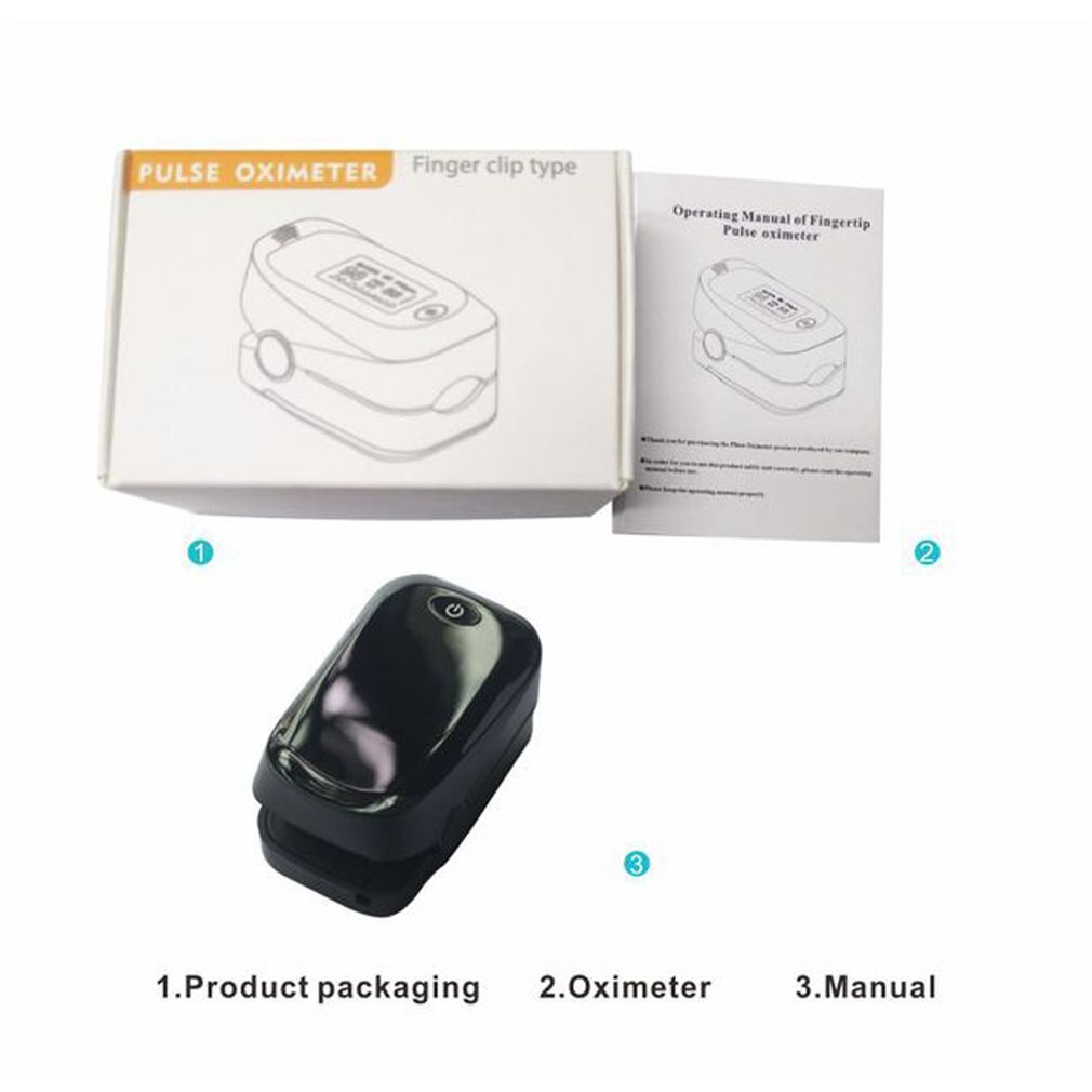 1 Pcs Fingertip Pulse Oximeter Household Oxygen Saturation Monitor Pulse Blood Oxygen Saturation Detector