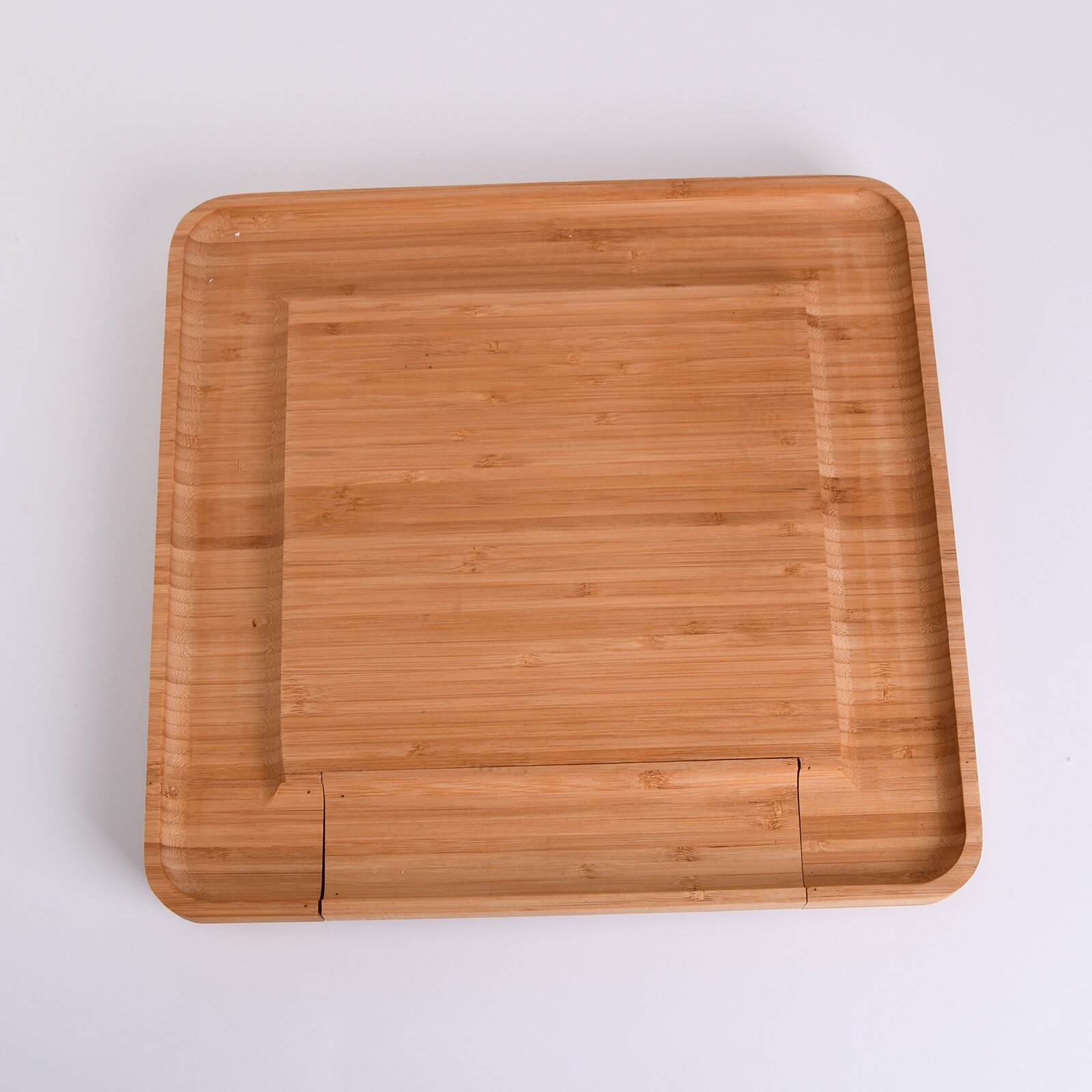 Bamboo Cheese Board & Slide Out Drawer Cooking Tools Household Serving Tray