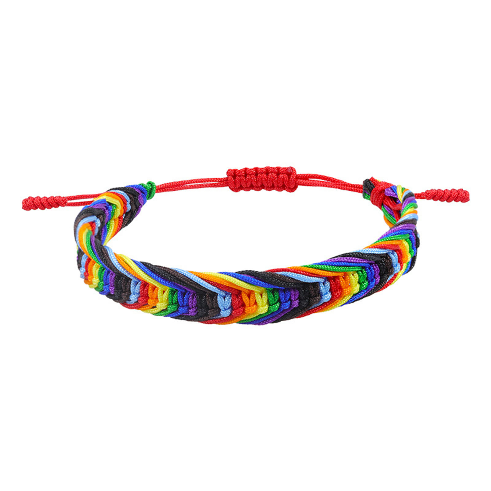 Pulseras de amistad trenzadas con hilo ondulado bohemio de poliéster, tejido étnico Multicolor texturizado ajustable de 15cm-27cm de largo, 1 ud.: Color marrón amarillo