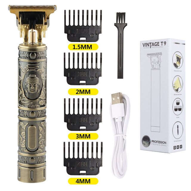Cortadora de pelo Vintage T9 para mujer, máquina de corte de pelo , 0 Mm: Plata