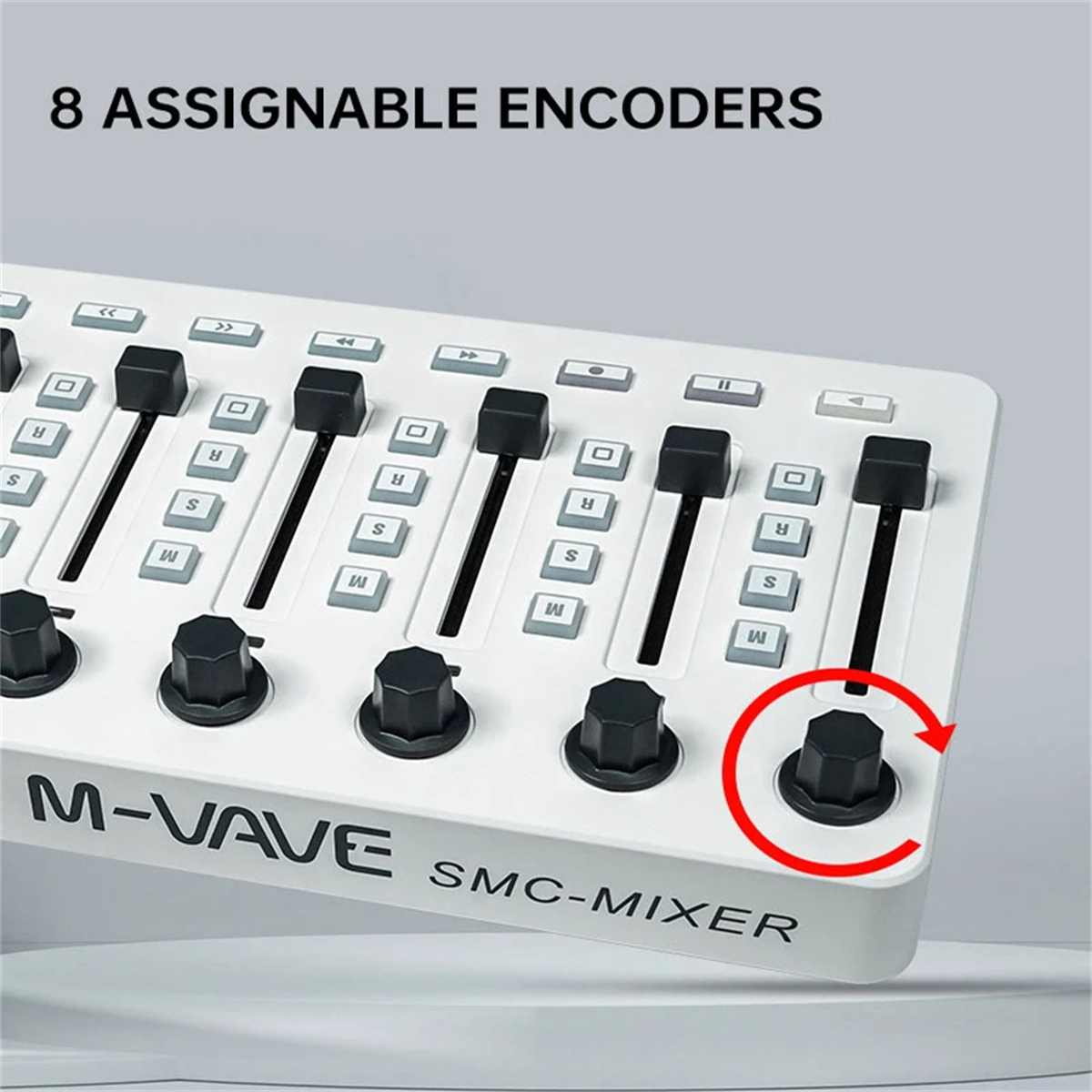 M-VAVE Smc-Mixer Draadloze Midi-Controller Mengpaneel Bt-Verbinding Batterij Type-C Voeding Usb Voor Windows/Mac/Ios/Android