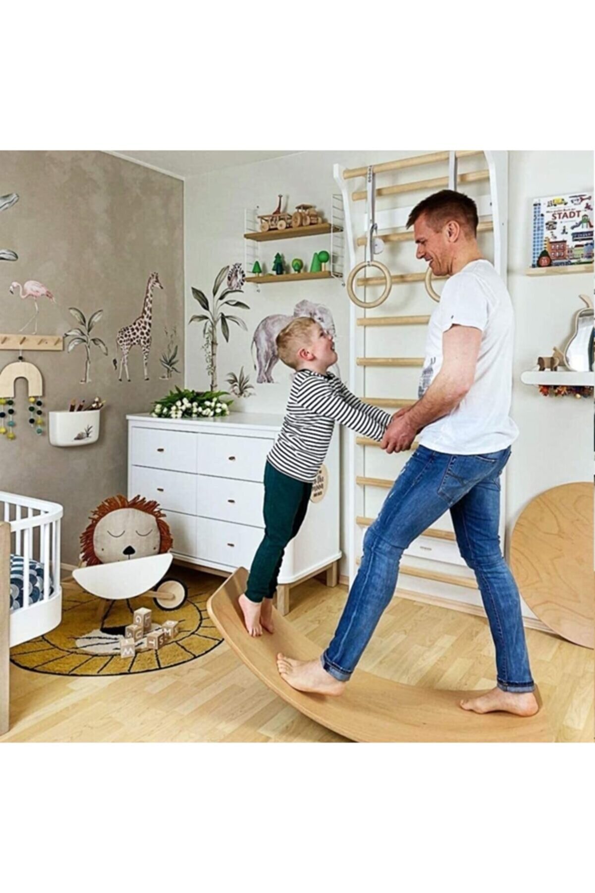 Wooden Balance Board 95x30 cm. 150 KG Loading Capacity