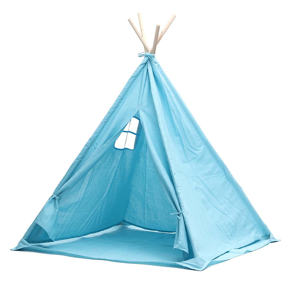 Children's Tent Teepee Playhouse For Kids Portable Infantil House For Children Cabana Kids Tents Decoration Carpet Newborn Photo: 02 Blue 1.8m