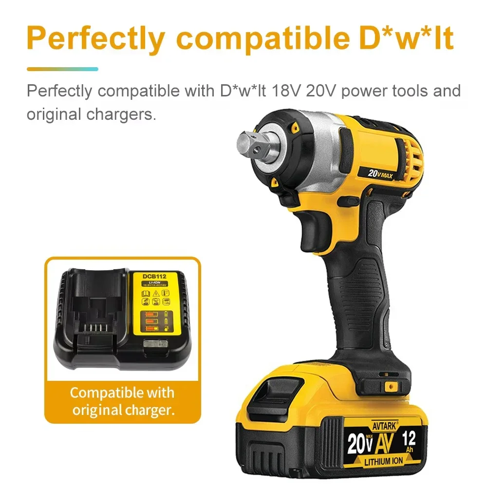 Batterie aux ions pour outils Dewalt Max, 18V, 20V, 3,0 Ah, DCB203, DCB205, DCB206, DCB204, DCB200, DCB182, DCB180, DCB230, DCD, DCF, série DCG