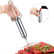 2 Oz Rvs Vlees Injector Grill Kruiden Injector Turkije Vlees koken spuit Marinade Injector Keuken accessoires