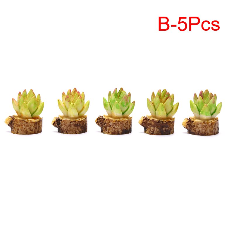4/5 sztuk mini drzewo doniczkowe kaktus mięsiste roślin domek dla lalek dekoracja zewnętrzna mikro: B