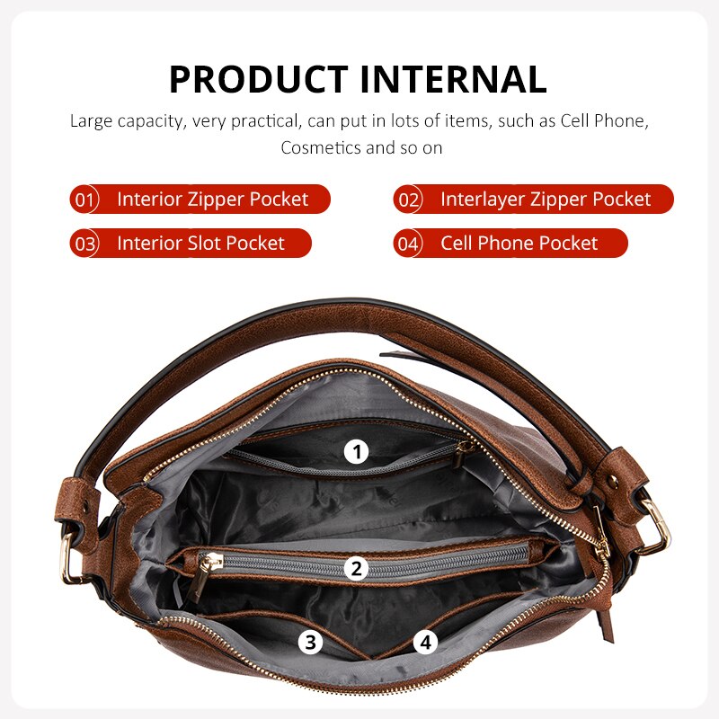 REALER women handbags classic shoulder crossbody bag female casual large capacity totes For ladies hobos bags