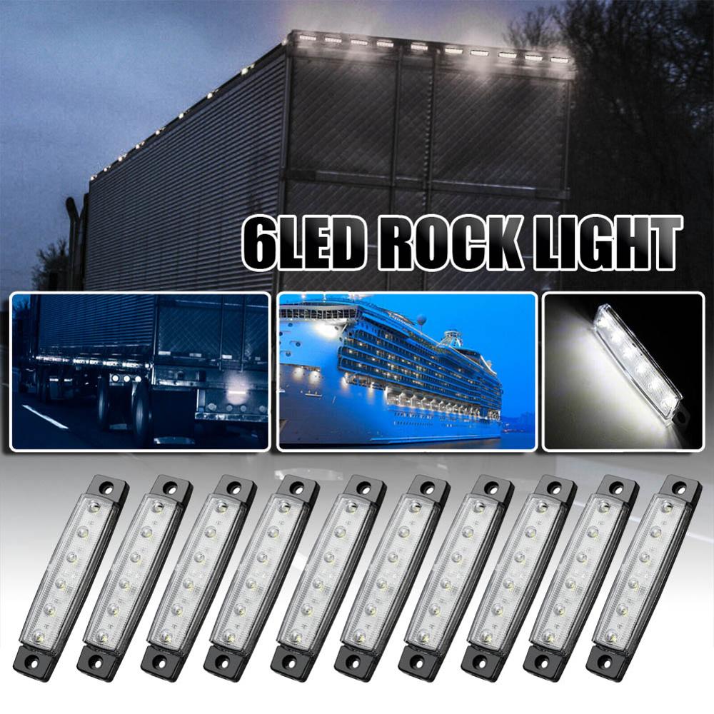10 Stuks Universele Led Navigatie Licht Signaal Waarschuwing Lamp Waterdicht 12V Boot Truck Zijmarkeringslicht Stuurboord Lamp