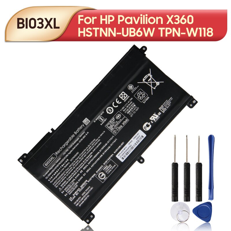 Laptop Battery BI03XL - 3470mAh - Original Replacement for HP Pavilion X360 HSTNN-UB6W TPN-W118