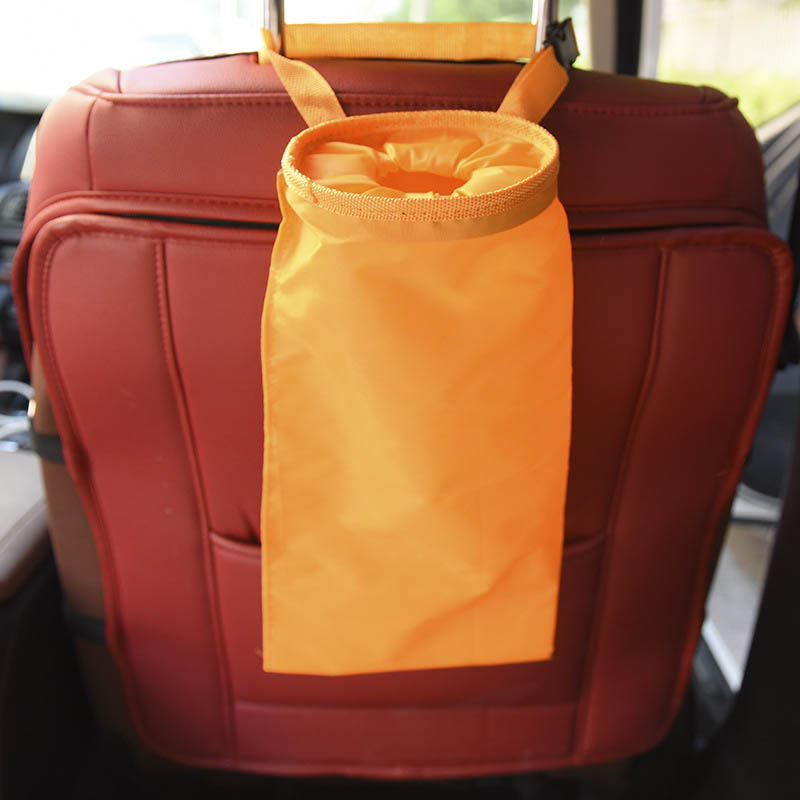 Autostoel rugleuning vuilnisbak auto accessoires hangende afvalzak oxford stof auto afvalbakken afvalopslag schoonmaakgereedschap: Oranje