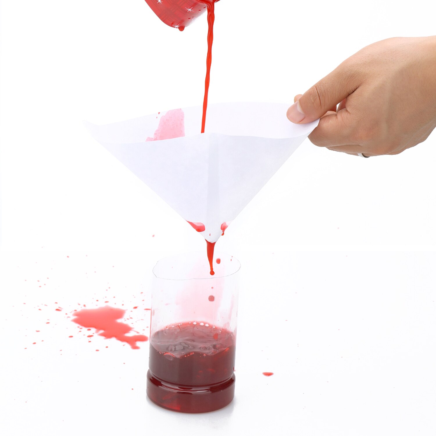 Paint Coating Filter Paper Screen Net Filter Cone Strainer with Mini Silicone Gel Foldable Funnel Hopper Kitchen cooking tools