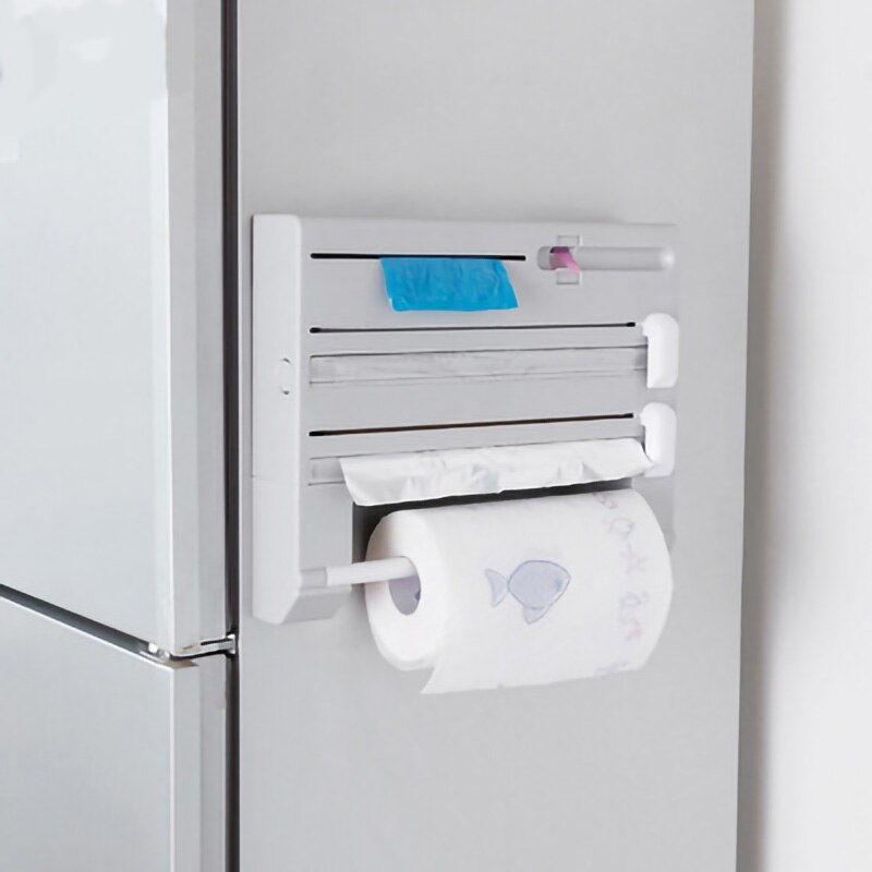 Paper Holder Plastic Wrap Cutter Dispenser Preservative Film Cutter Tool Multipurpose Shelf Storage Box