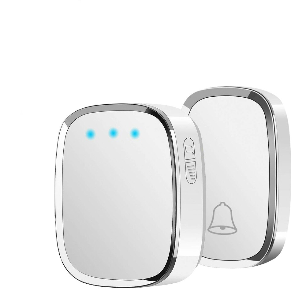 Wireless Waterproof Doorbell Home Security Welcome Door Bell EU UK Plug Home Intelligent Calling Bell Chime1/2Button 1/2Receiver: 1-1 / UK Plug