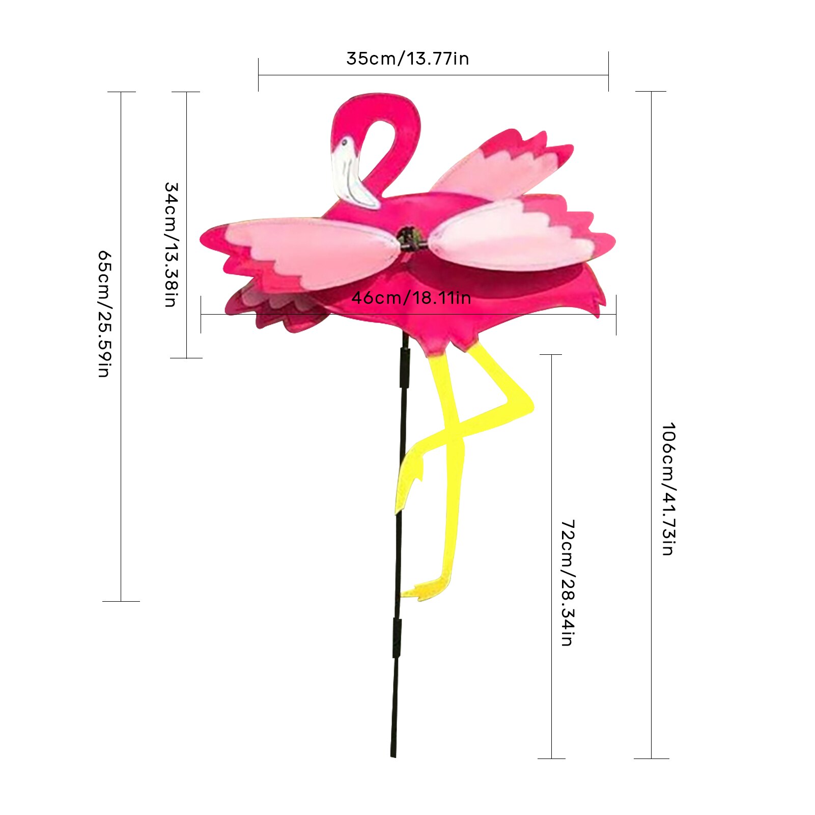 Moulin à vent flamant rose en fer forgé, , américain, mignon, oiseau, Animal, , jardin, décoration de maison: B