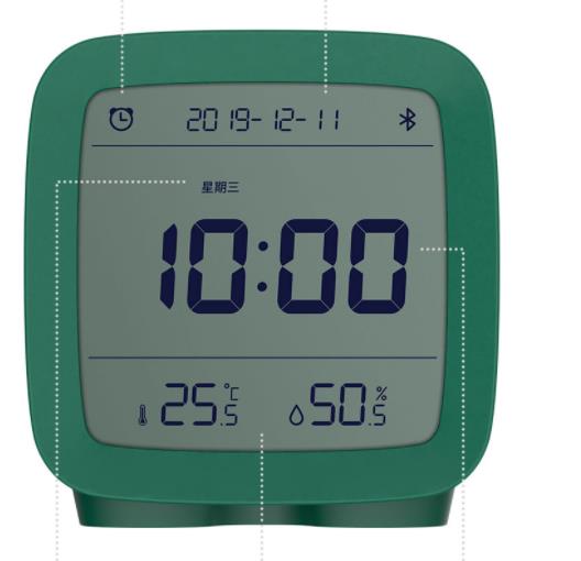 Qingping Bluetooth alarm clock alarm clock temperature and humidity monitoring night light three-in-one