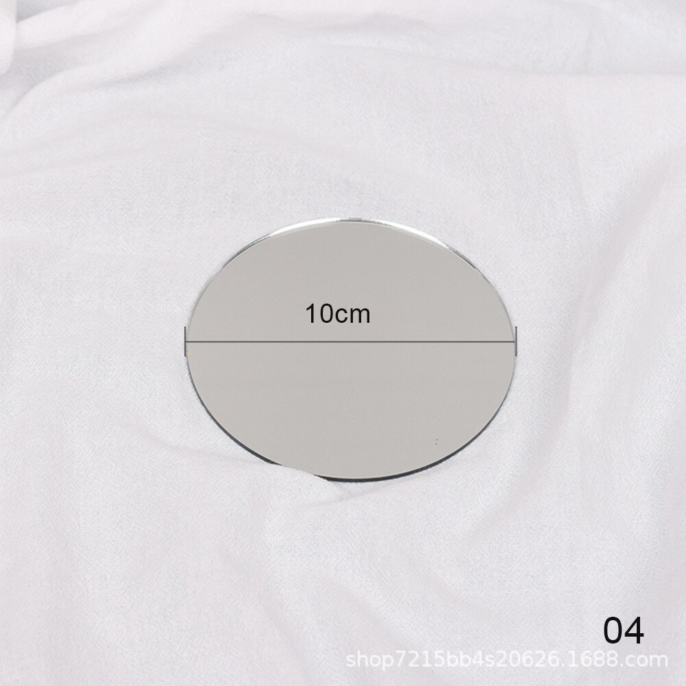 Ins Photo Props Acrylic Mirror Reflection Board Reflector Photography Props Shooting Background Ornaments Posing Photo Props: 04 Silver-10cm