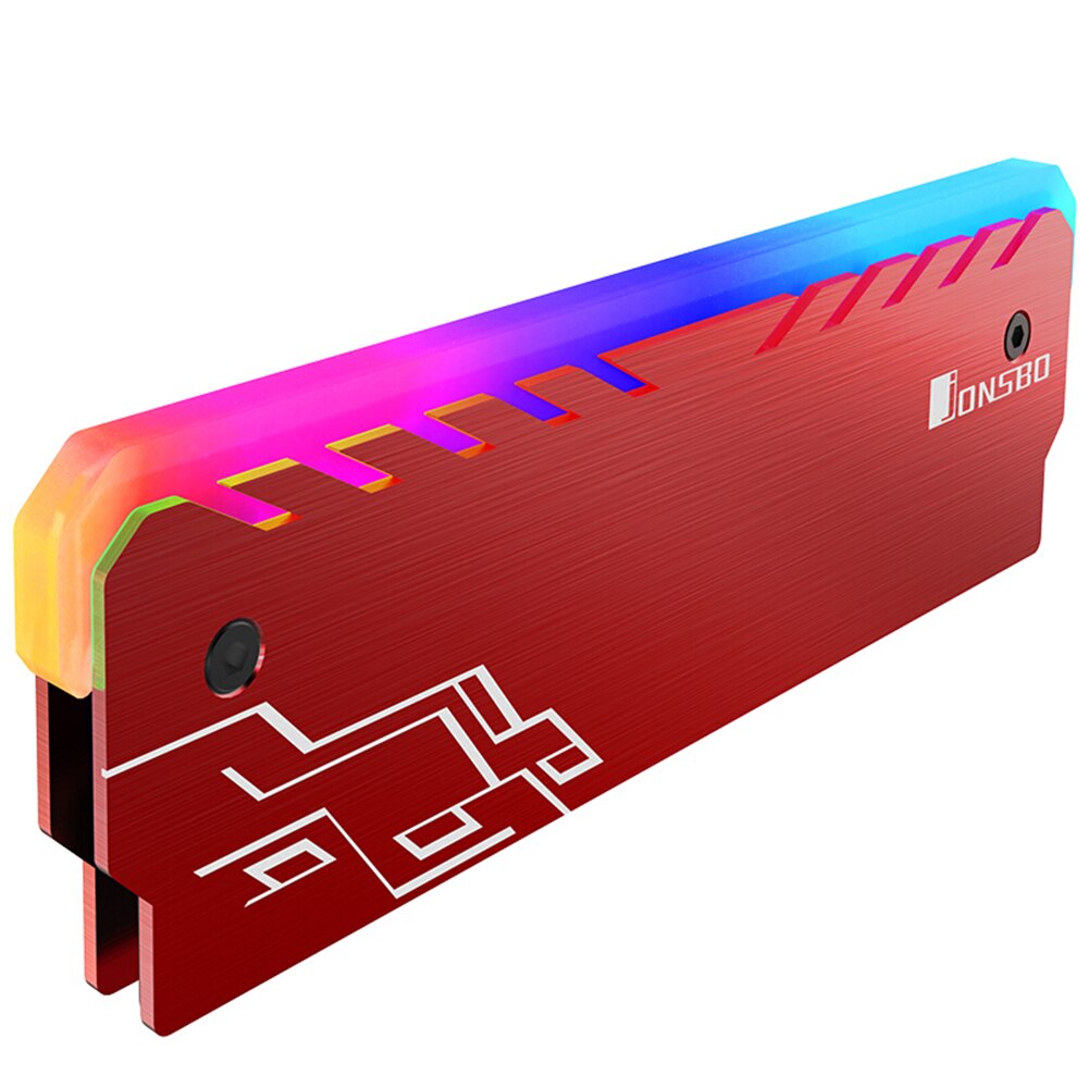 Jonsbo RGB RAM Heatsink DDR DDR3 DDR4 Memory Cooling Heat Spreader Cooler for Desktop PC Computer Gaming Overclocking: 1PC Red