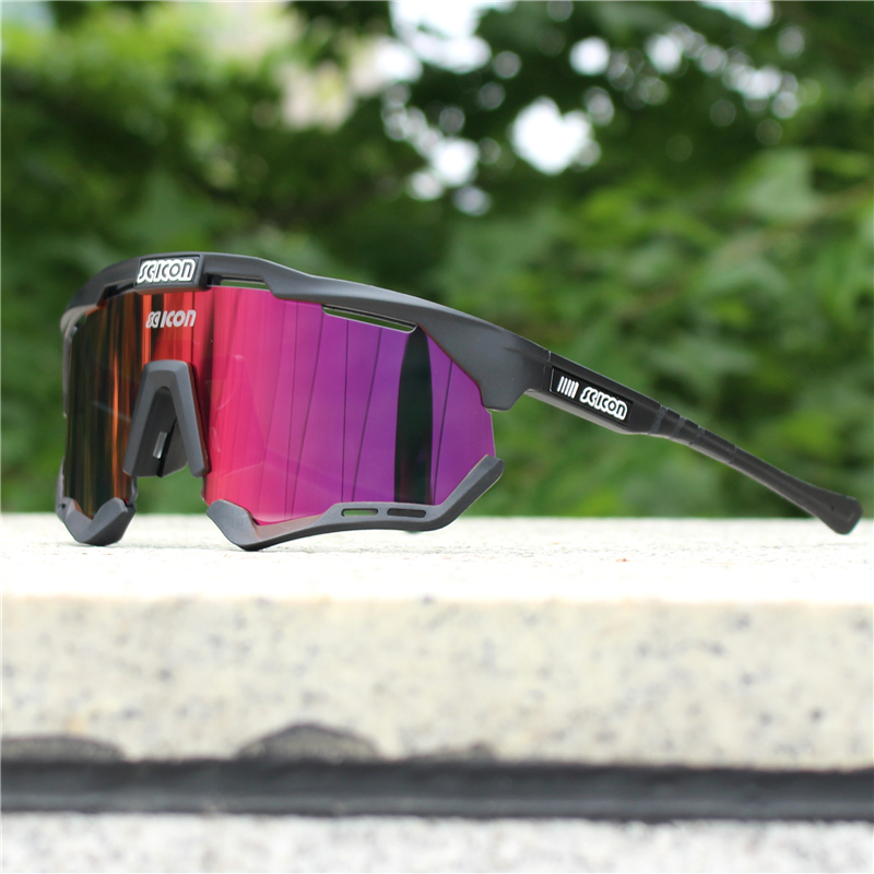 Gafas de ciclismo SCICON UV400, gafas de sol para deportes al aire libre, gafas de ciclismo MTB para hombres y mujeres, gafas para bicicleta de carretera: Gris