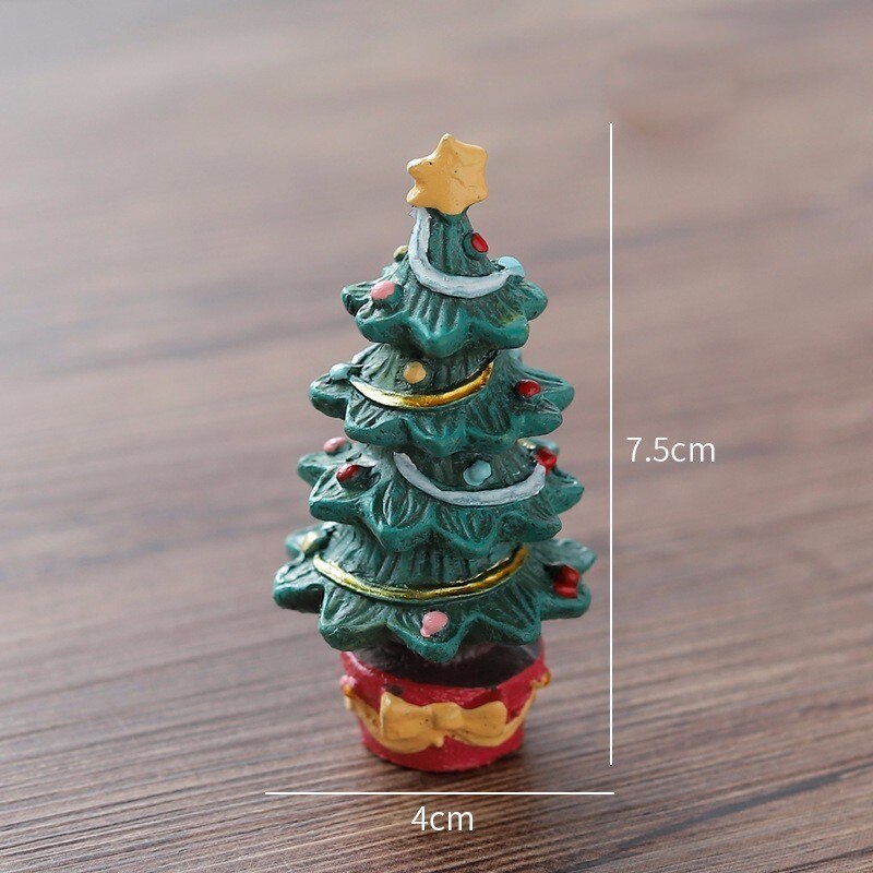 Joulupukki joulukoristeet minipatsas malli askartelu bonsai-sisustus miniatyyri kodin keiju puutarhakoriste tee itse asusteet: Joulukuusi