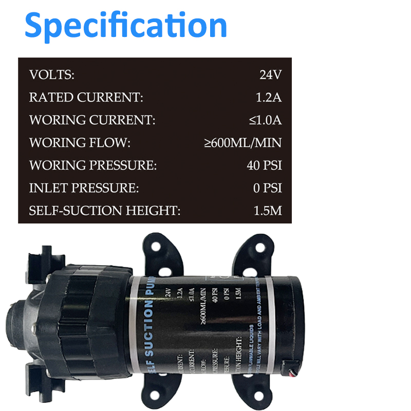 Ro 24v vattenbooster tyst pump omvänd osmos vattensystem tryckökningspump