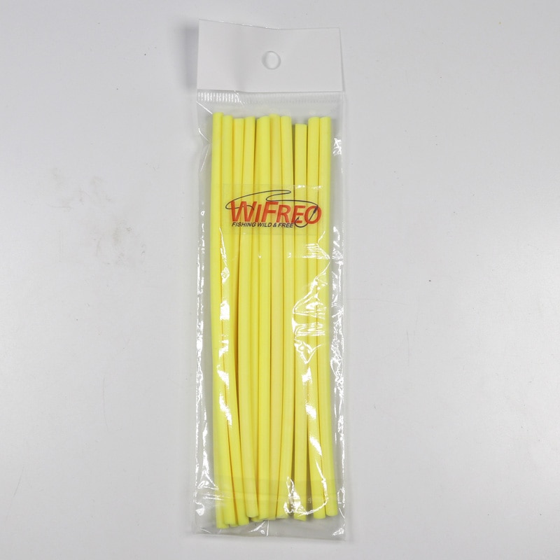 Espuma cilíndrica de alta densidad de 4mm, 12 unids/paquete con agujero central para la fabricación de flotadores de pesca, aparejo de atado de moscas, bricolaje, etc.: 12pcs yellow in bag