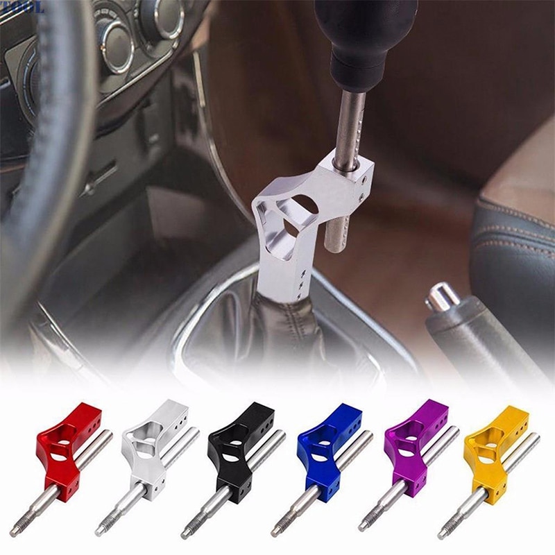 De aluminio de altura ajustable palanca coche pomo del cambio de marchas de palanca de extensión sola curva coche palanca extensor