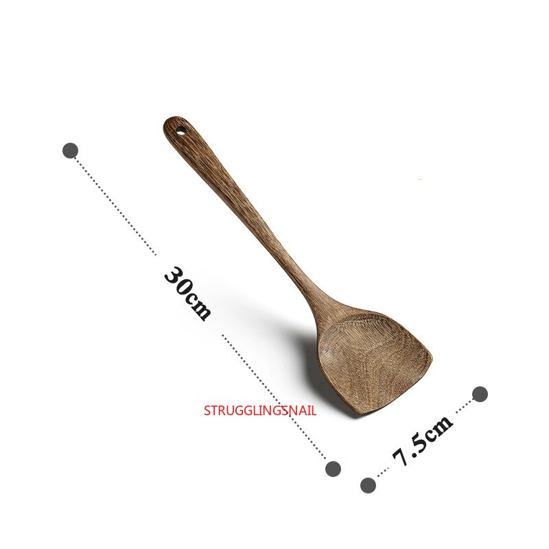 Cuchara de madera Natural para sopa, tenedor grande, cuchara para servir ensalada, conjunto de tenedor de mango largo, vajilla de madera, utensilios de cocina