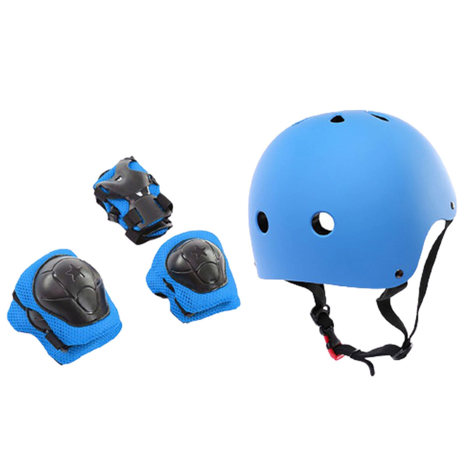 7 Stks/set Kids Beschermende Kleding Verstelbare Helm Knie Elleboog Pads Pols Guards Outdoor Sport Accessoires