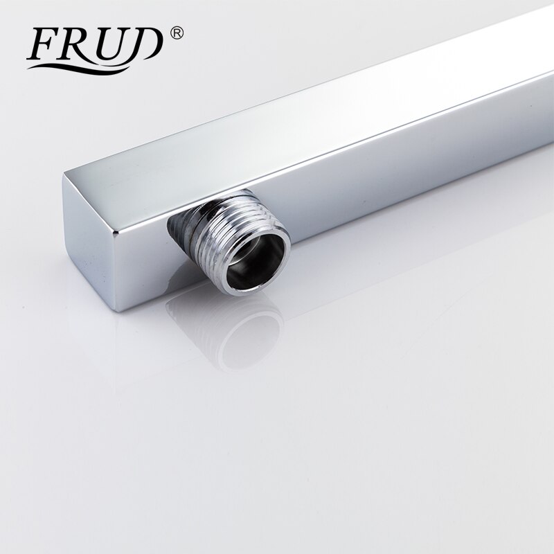 Frud Wall Mount Copper Shower Arm Bathroom Concealed Install Shower Holder Square Simple Shower Wall Hanging Head Bar Y81019