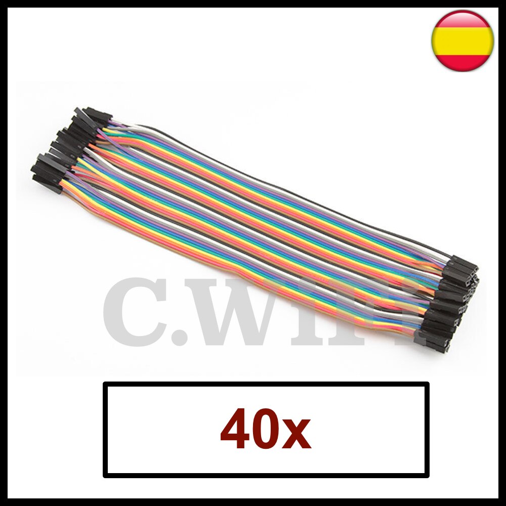 Jambers Arduino 40x Cables 20cm Hembra Hembra jumpers dupont 2,54 ... – Grandado
