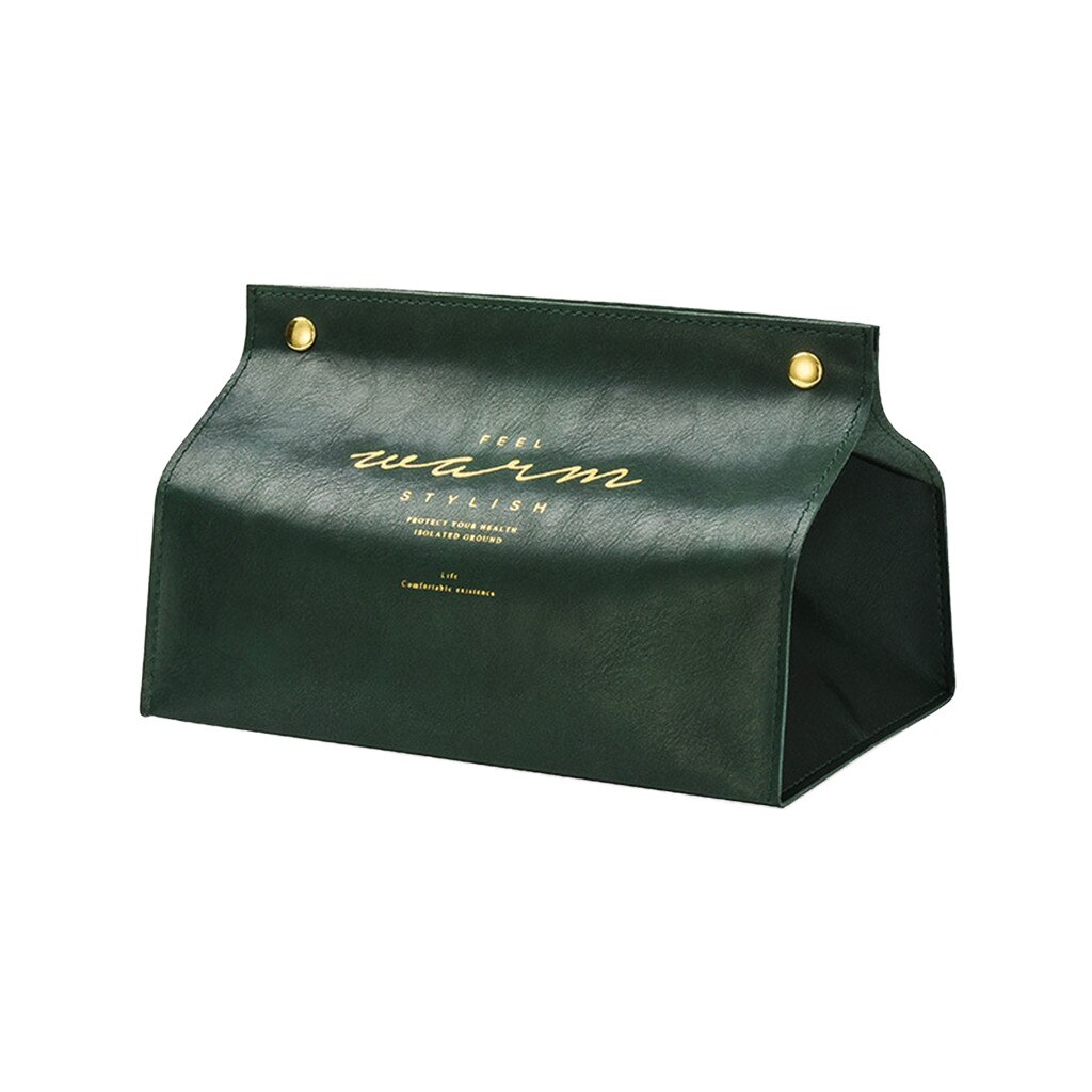 Tissue Case Box Reusable Nordic Style Napkin Tissue Holder Tissues Box Paper Dispensing Case Table Tissue Box Cover Holder: Green