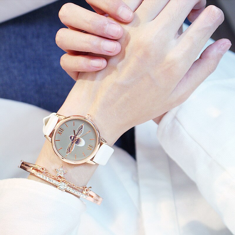 Stjernehimmel luksus dameure armbåndladies armbåndsur afslappet læder kvarts armbåndsur relogio feminino