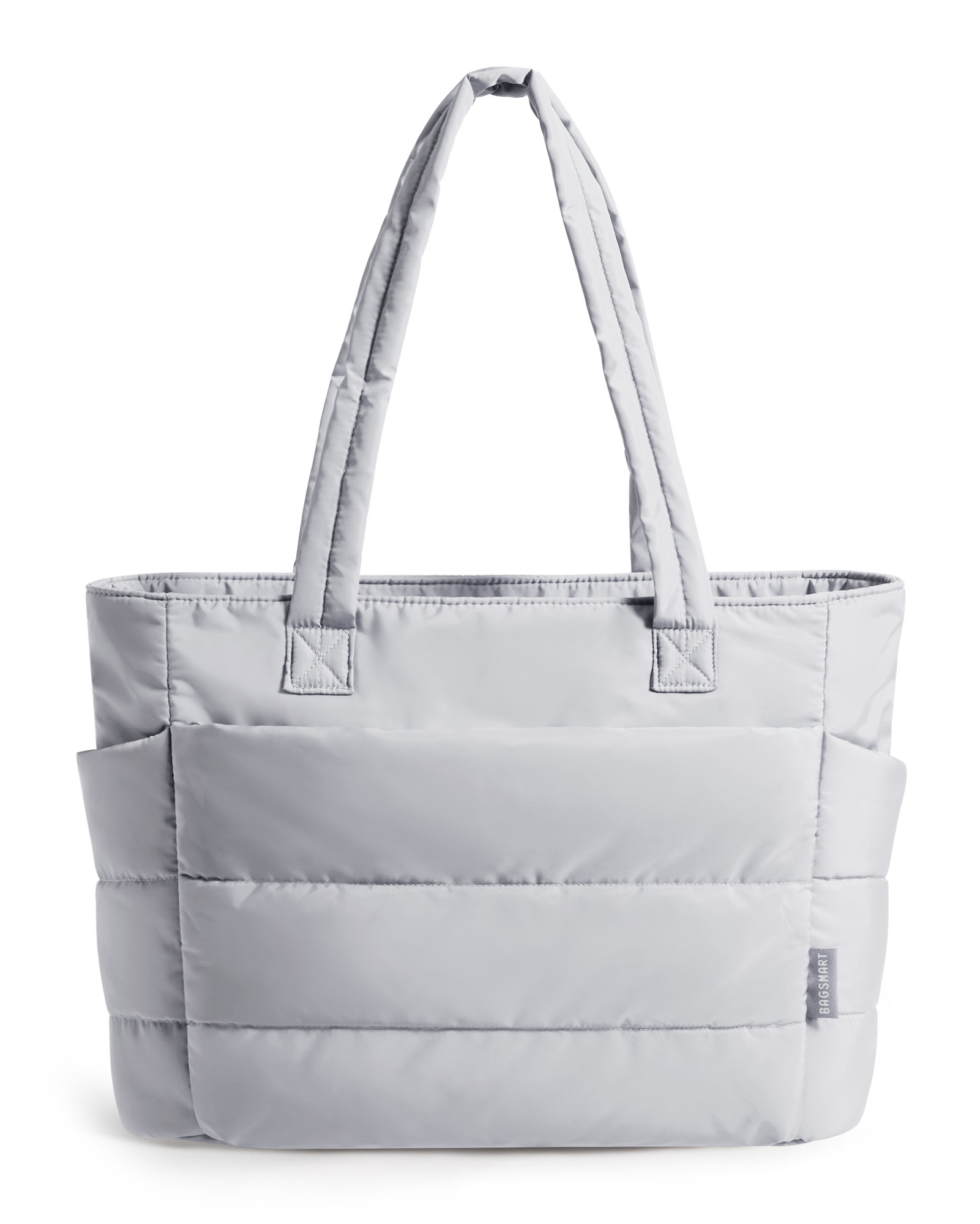 BAGSMART Bolsa feminina de grande capacidade, cor sólida, bolsa versátil para viagens, trabalho, estudante, classe, sacola de compras: Cinza claro