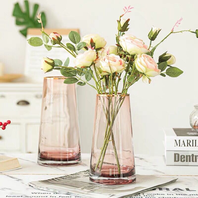 Nordic Glass Vase Flower Vase Tabletop Vase Flower Arranging Home Decoration