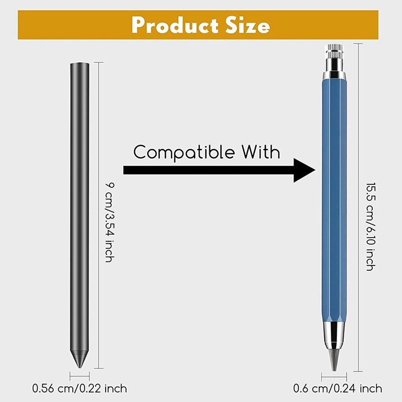 24Stck von 5,6mm Mechanische Bleistift Minen, Zeichnung Bleistift Minen, für Kunst Maler, künstler Skizzen und Zeichnung