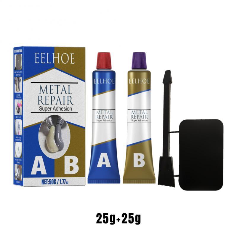 Hoge Temperatuur 20G Ab Lijm Metaal Reparatie Lijm Gietijzer Staal Sterkte Repareren Lijm Waterdichte Transparante Sneldrogend: 50g