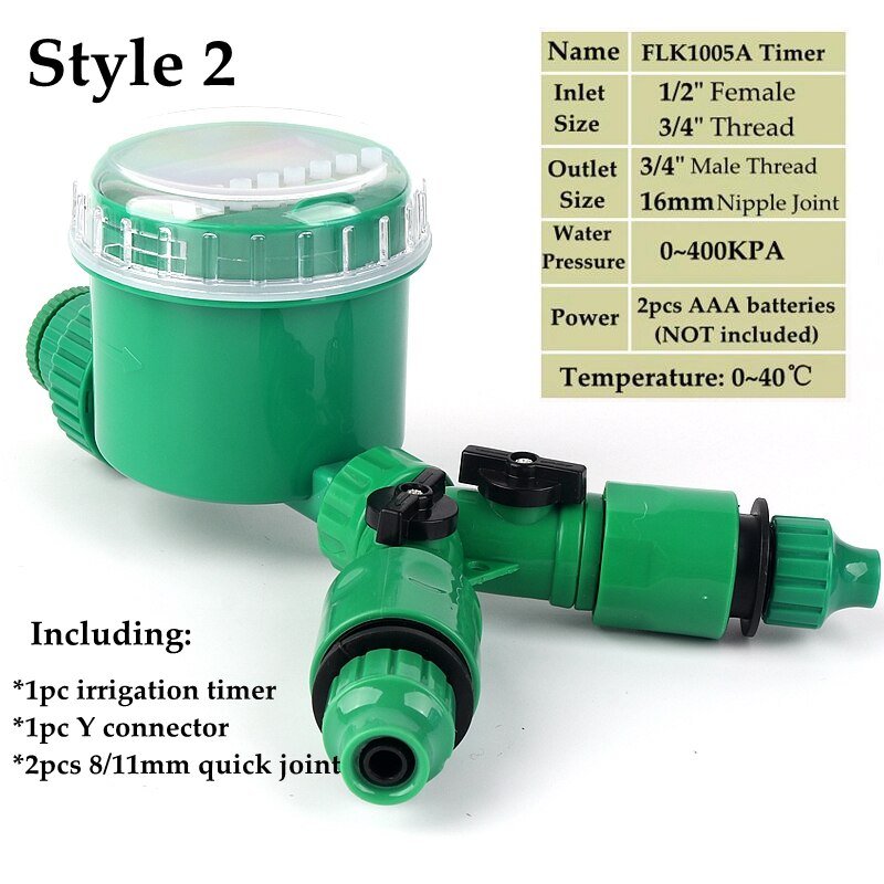 1 zestaw wyświetlacz LCD zegar podlewania nawadniania nawadnianie ogrodu system sterownik czasowy czasowy wyłącznik przepływu wody z w stylu Y szybkie złącza