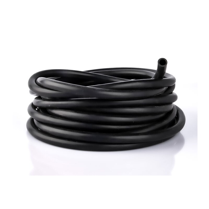Tubo de silicona negra para riego de jardín, manguera de goma aislante de Grado Industrial, piezas de automóvil negras, identificación Universal de 3mm ~ 10mm