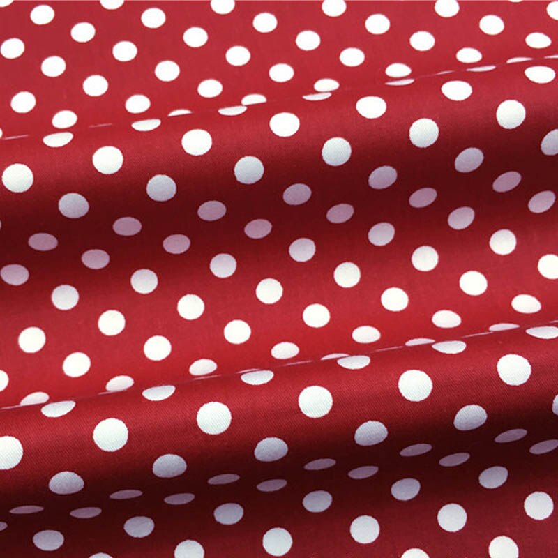 160 cm * 50 cm katoenen doek GROEN GEEL KASTANJEBRUIN polka dot 0.8 cm stoffen voor DIY beddengoed handwerk tafelkleed quilten patchwork craft