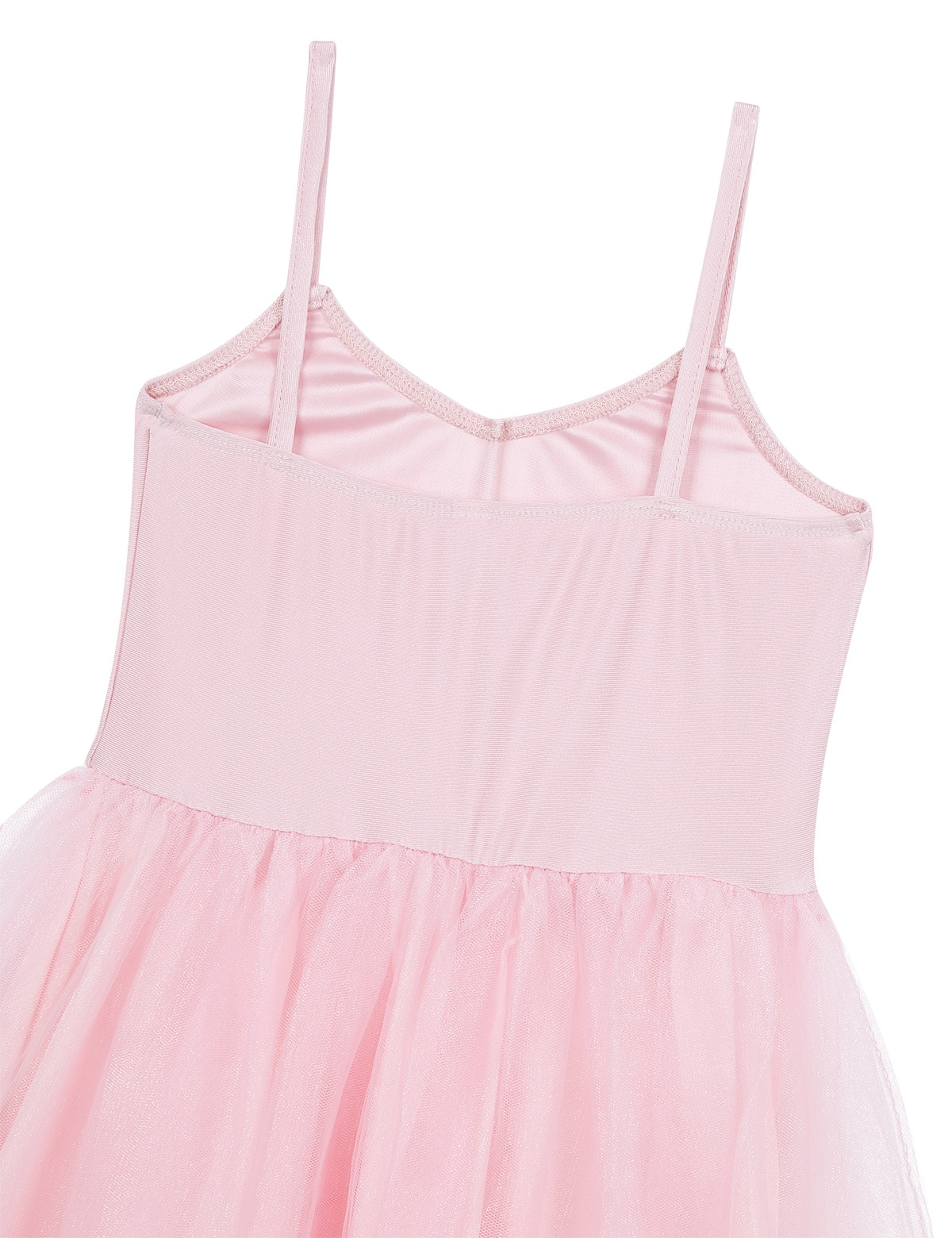 Kids Girls Ballerina Ballet Competition Romantic Style Ballet Dance Costumes Mesh Long Tutu Dress with Ruffled Arm Sleeves