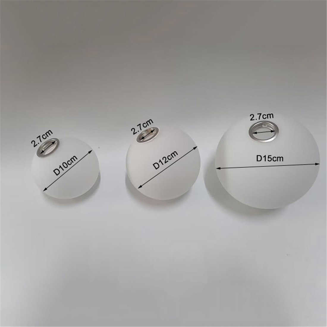 40mm 27mm Threaded Hole E27 E14 Globe Glass Lamp Shade Matte White Dome Cover Replacement for Thread Socket