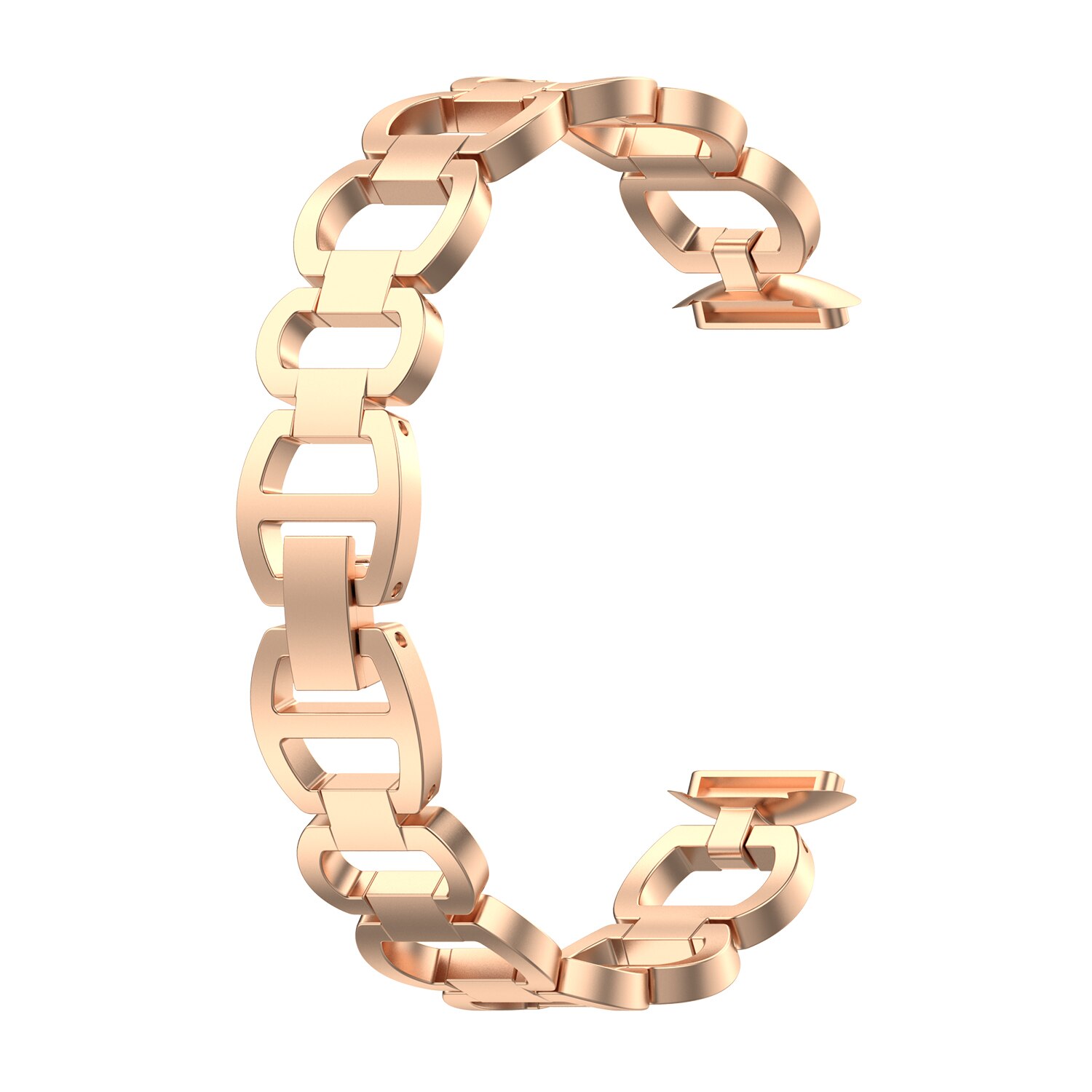 Fitbit-correas de reloj para mujer, pulsera deportiva de acero inoxidable, de Metal, joyería para Fitbit Luxe