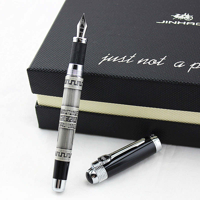 Luxe Pen Set Jinhao 189 0.5MM Nib Grote Muur Vulpen met Originele Case Metalen inkt pennen