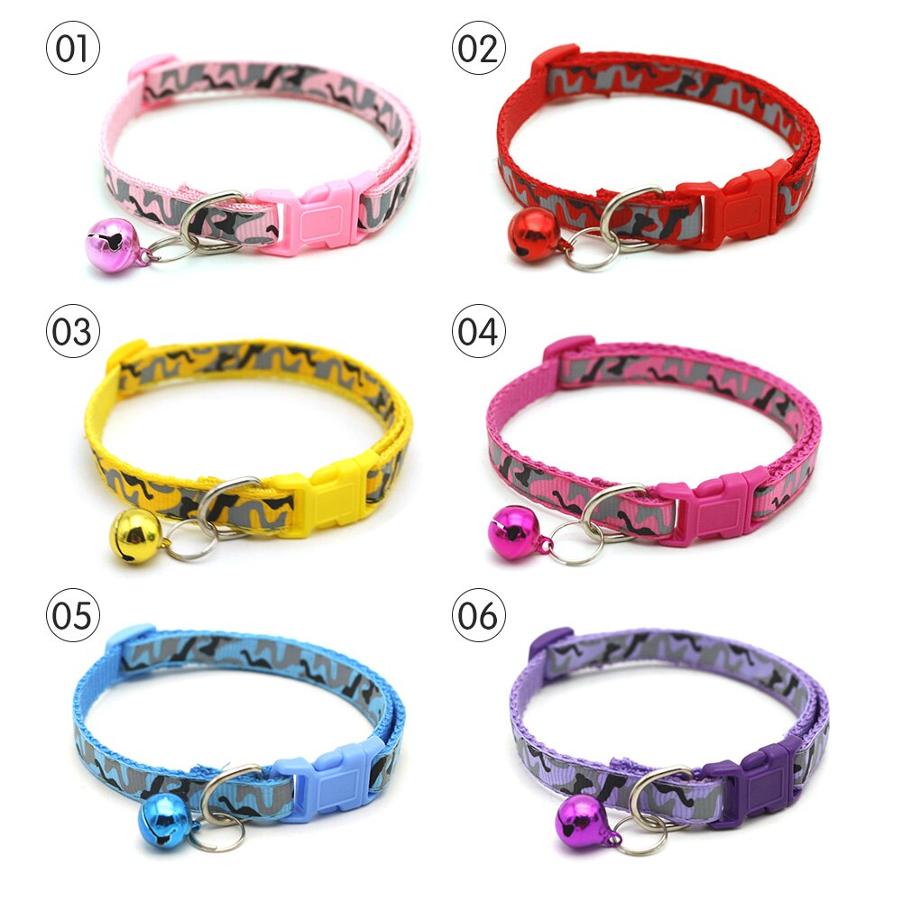Chihuahua Cats Small Dog Collar Camouflage Pet Collar Adjustable Buckle Collars Anti-Lost Cat Puppy Pet Supplies