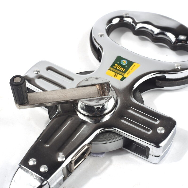 Portable metric 30M 50M 100M Thickening Open Reel Steel Tape Measure with shelf for Woodworking Construction ABS Measuring tool