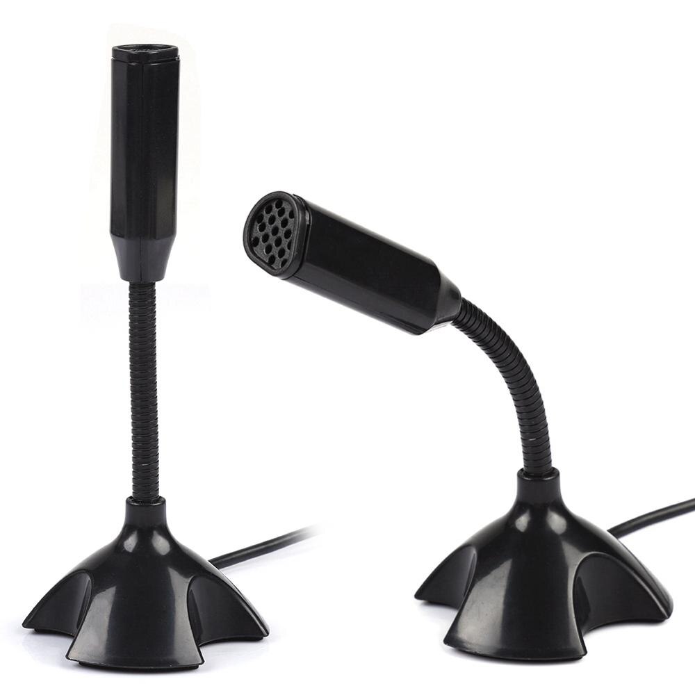 Adjustable USB Laptop Microphone Mini Condenser Computer Microphone Flexible Desktop Stand Mic for Video Conference Recording